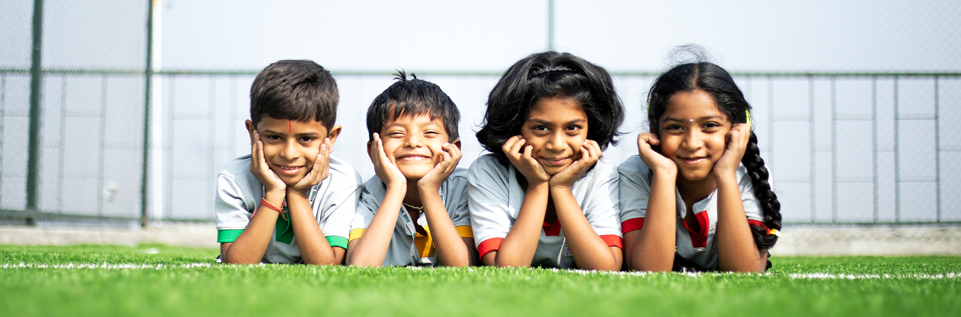 Children at Basil Woods school